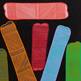 Painting - Wally Wilfred - Ŋaraka (Bones) - 244-23