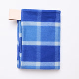 Blue & White Tartan Wool Bean Bag - Limited Edition (Unfilled)