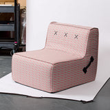 Quadrant Soft Sofa Single - COVER ONLY - Crosshatch Flamingo