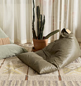 Bean Bag Cover - Olive Leather