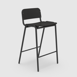 Jake Black Stool with Back