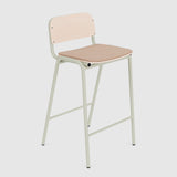 Jake Medium Stool Upholstered With Back