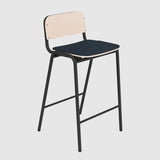 Jake Medium Stool Upholstered With Back