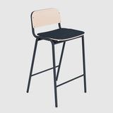 Jake Medium Stool Upholstered With Back
