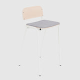 Jake Medium Stool Upholstered With Back