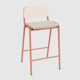 Jake Stool with back - Upholstered