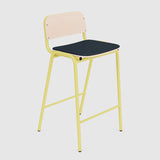 Jake Medium Stool Upholstered With Back