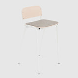Jake Medium Stool Upholstered With Back