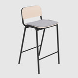 Jake Medium Stool Upholstered With Back