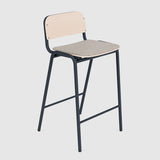 Jake Medium Stool Upholstered With Back