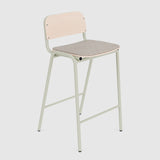 Jake Medium Stool Upholstered With Back