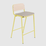 Jake Medium Stool Upholstered With Back