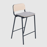 Jake Medium Stool Upholstered With Back
