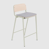 Jake Stool with back - Upholstered