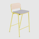 Jake Medium Stool Upholstered With Back