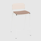 Jake Stool with back - Upholstered