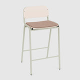 Jake Stool with back - Upholstered