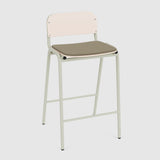 Jake Stool with back - Upholstered