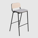Jake Stool with back - Upholstered