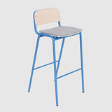 Jake Stool with back - Upholstered