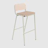Jake High Stool Upholstered With Back