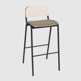 Jake Stool with back - Upholstered