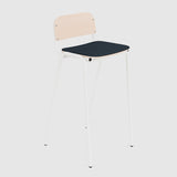 Jake High Stool Upholstered With Back