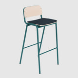 Jake High Stool Upholstered With Back
