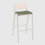 Jake Stool with back - Upholstered