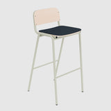 Jake High Stool Upholstered With Back