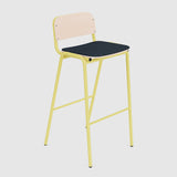 Jake High Stool Upholstered With Back