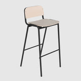 Jake High Stool Upholstered With Back
