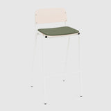 Jake Stool with back - Upholstered