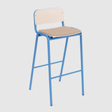 Jake High Stool Upholstered With Back