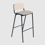 Jake High Stool Upholstered With Back