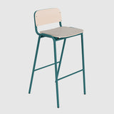Jake High Stool Upholstered With Back