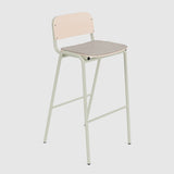 Jake High Stool Upholstered With Back