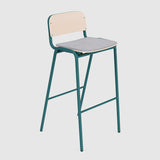 Jake High Stool Upholstered With Back