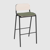 Jake Stool with back - Upholstered