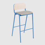 Jake High Stool Upholstered With Back