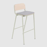 Jake High Stool Upholstered With Back