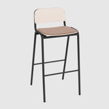 Jake Stool with back - Upholstered
