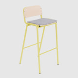 Jake High Stool Upholstered With Back