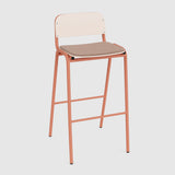 Jake Stool with back - Upholstered