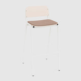Jake Stool with back - Upholstered