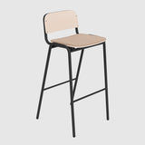 Jake High Stool Upholstered With Back