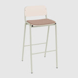 Jake Stool with back - Upholstered