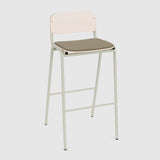 Jake Stool with back - Upholstered