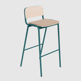 Jake High Stool Upholstered With Back