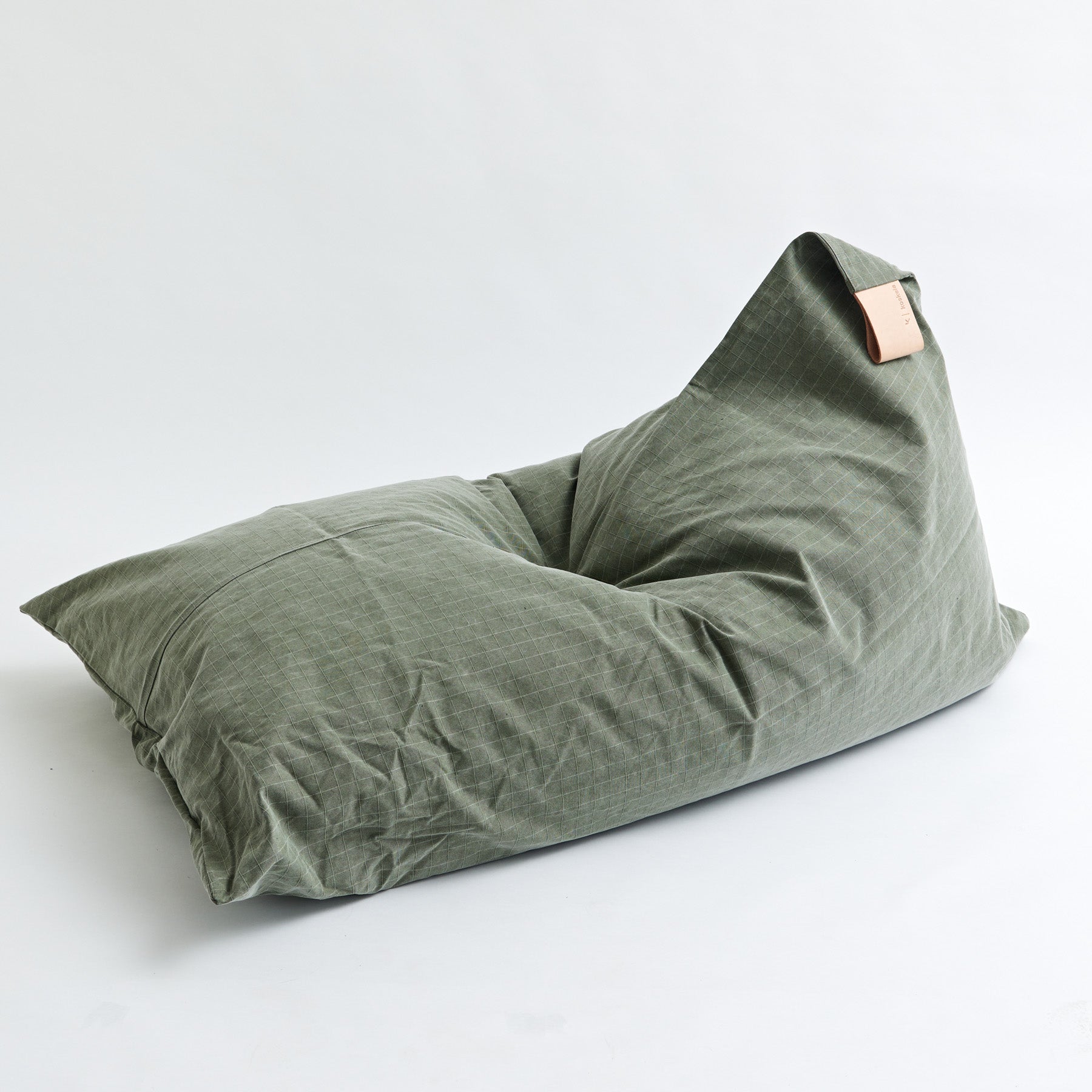 Indoor Or Outdoor Bean Bag Nomad Green Water Resistant Canvas